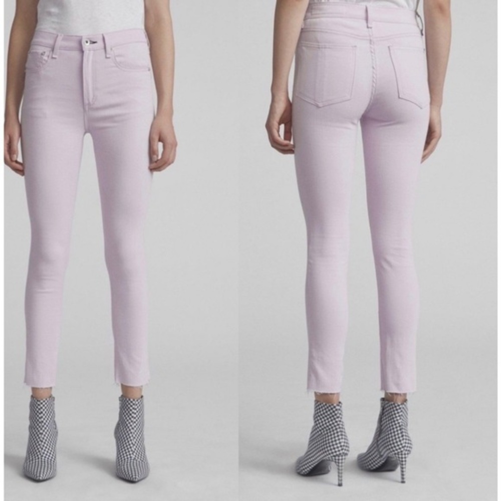 Rag & Bone NWT High Rise Ankle Skinny Jeans Lilac Purple Size 31
